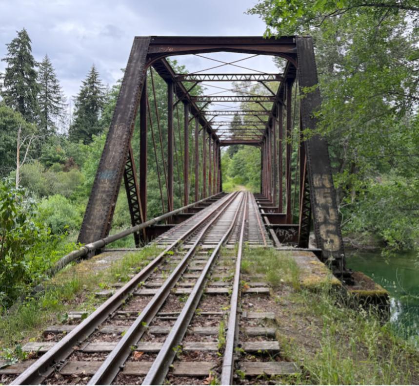 E&N Railway trestle bridge on Vancouver Island